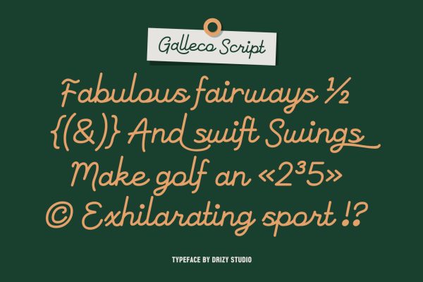 Galleco Script – Monoline Cursive Display Font