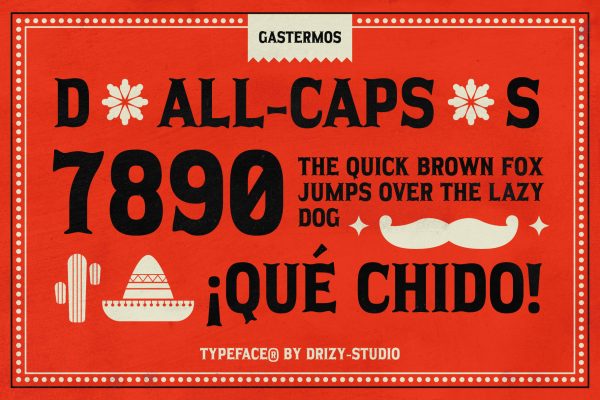 Gastermos – Mexican Tuscan Serif Font