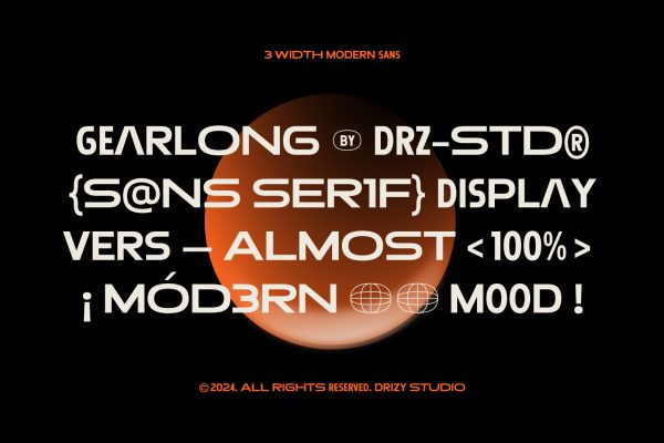 Gearlong – 3 Width Modern Sans Font