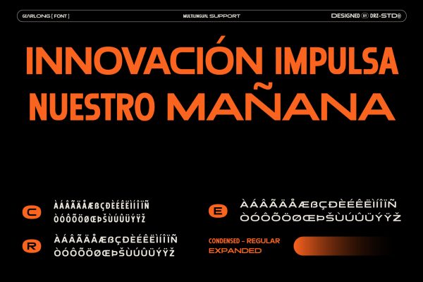 Gearlong – 3 Width Modern Sans Font