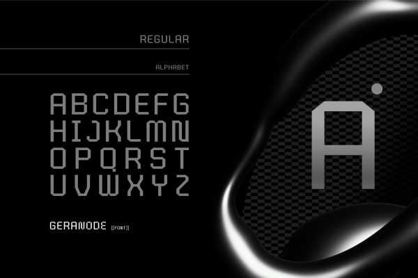 Geranode – Techno Display Pixel Font