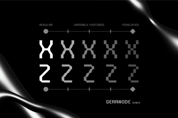 Geranode – Techno Display Pixel Font