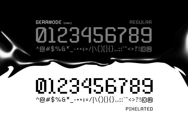 Geranode – Techno Display Pixel Font