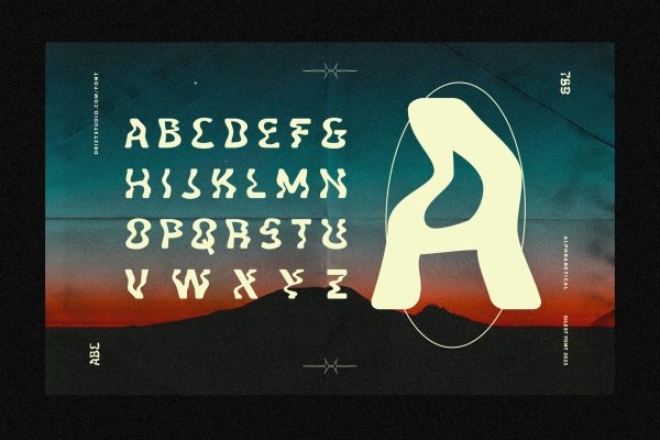 Gilest – A Psychedelic Distort Font