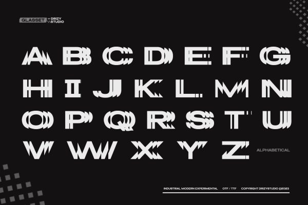 Glasset – Experimental Distort Typeface