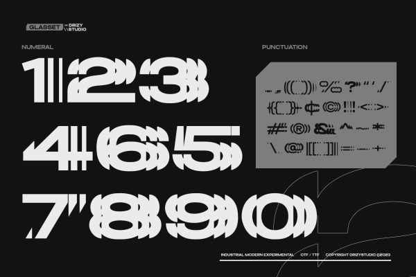 Glasset – Experimental Distort Typeface