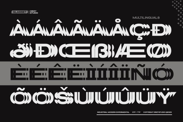 Glasset – Experimental Distort Typeface