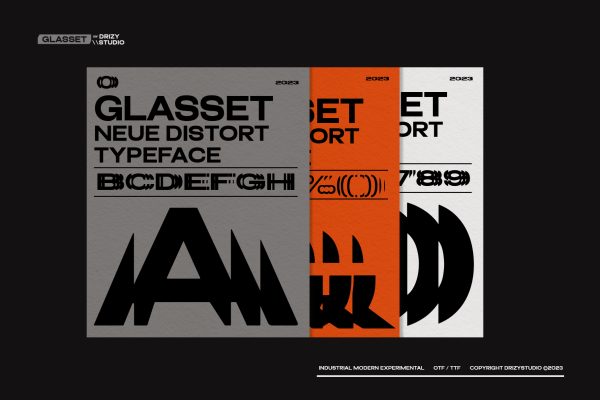 Glasset – Experimental Distort Typeface