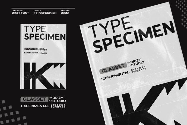 Glasset – Experimental Distort Typeface