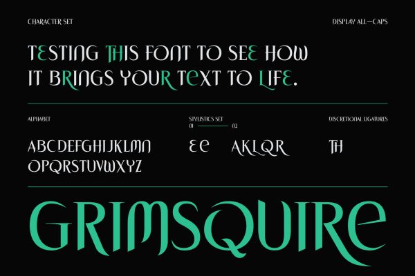 Grimsquire – Sharped Axes Horror Font