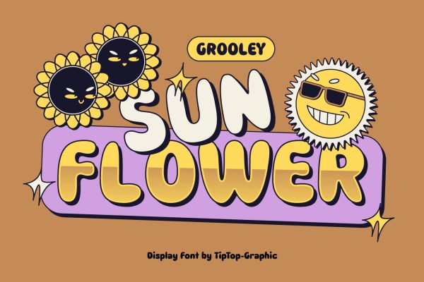 Grooley – 60s Rounded Groovy Font