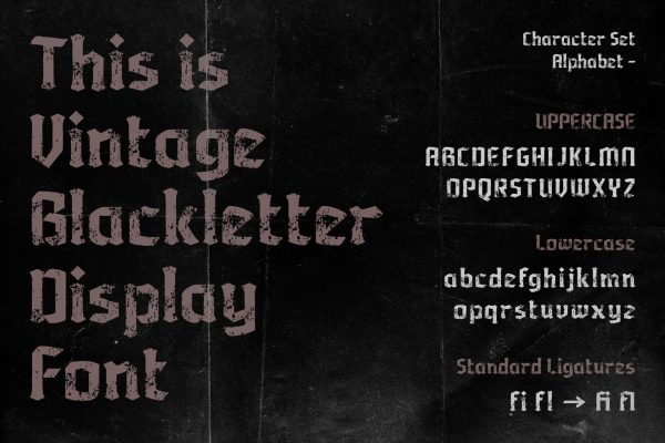 Grublack – Vintage Blackletter Typeface Font