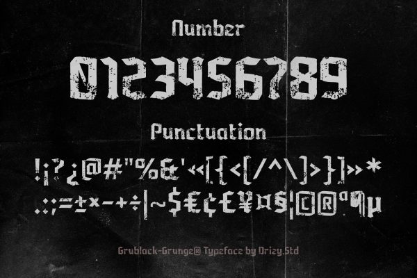 Grublack – Vintage Blackletter Typeface Font