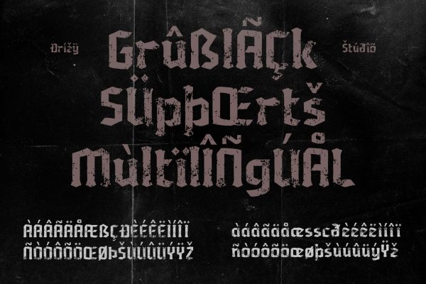 Grublack – Vintage Blackletter Typeface Font