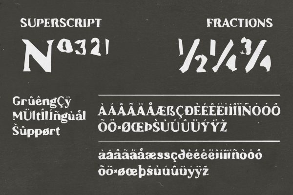 Gruengcy – Display Raw Serif Font