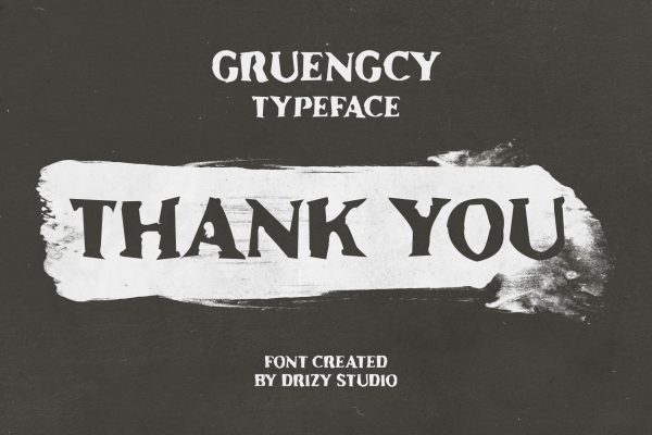 Gruengcy – Display Raw Serif Font