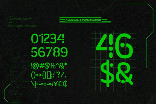 Harmos – Techno Sci-fi Font