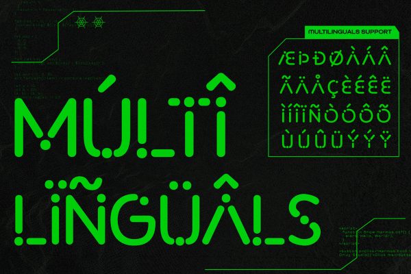 Harmos – Techno Sci-fi Font