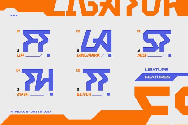 Hithejaw – Experimental Display Font