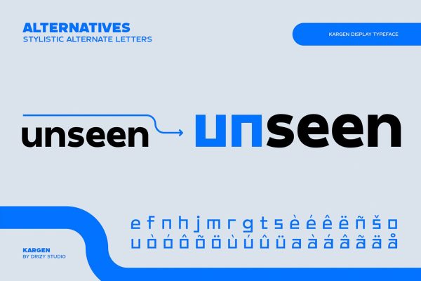 Kargen – Sans Serif Display Typeface Font