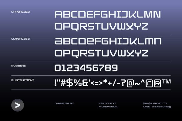 Keylinx – Futuristic SciFi Display Font