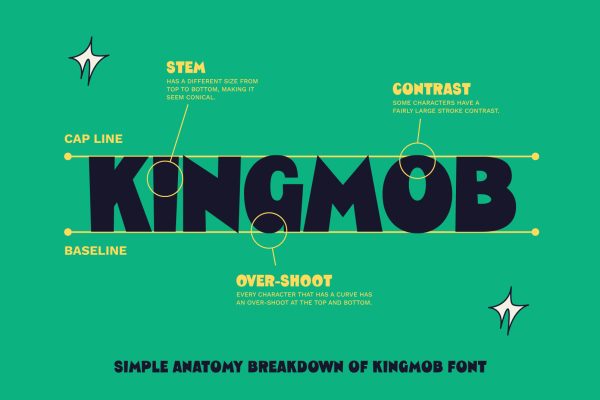 Kingmob – Groovy Display Font