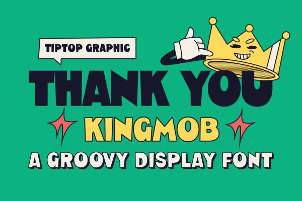 Kingmob – Groovy Display Font