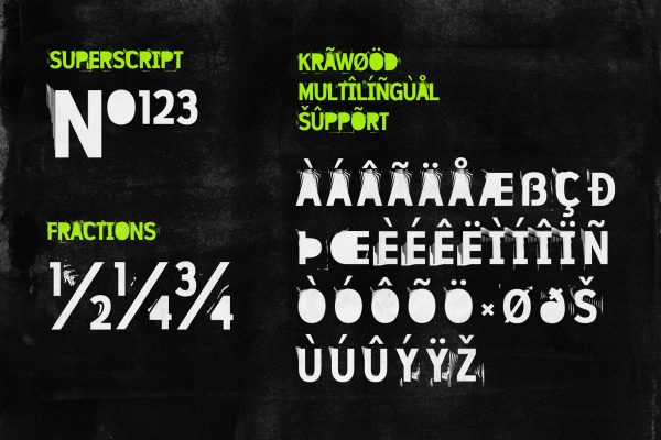 Krawood – Linotype Grunge Font