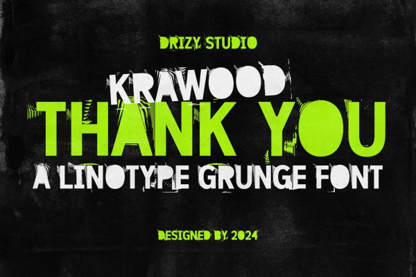 Krawood – Linotype Grunge Font