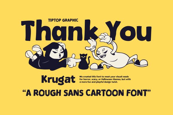 Krugat – Rough Sans Cartoon Font