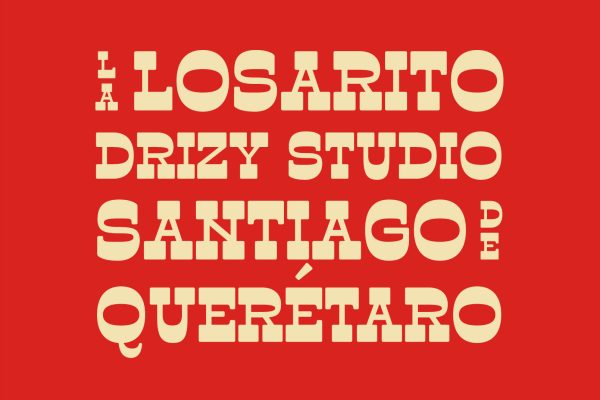 La Losarito – Reverse Contrast Western Font