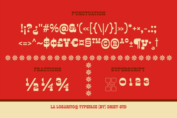 La Losarito – Reverse Contrast Western Font