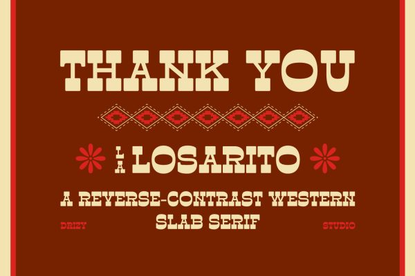 La Losarito – Reverse Contrast Western Font