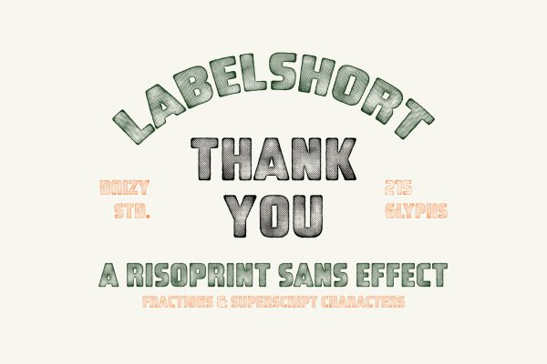 Labelshort – Risoprint Sans Effect Font