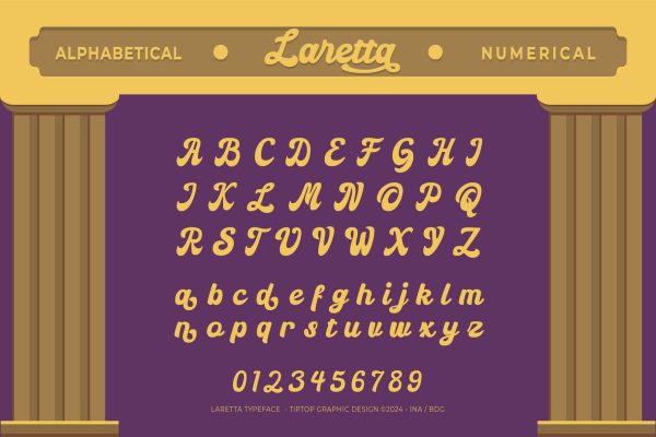 Laretta  – Vintage Groovy Script Font