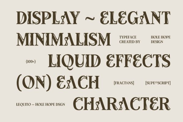 Lequito | Liquid Decorative Serif Font