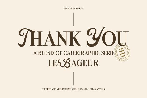 LesBageur | Calligraphic Serif Font