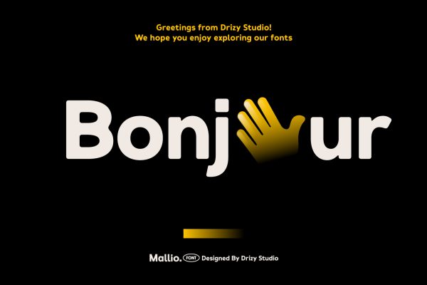 Mallio – Rounded Modern Display Font