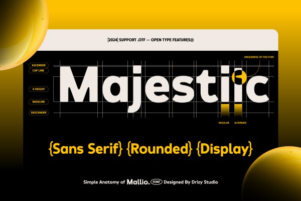 Mallio – Rounded Modern Display Font