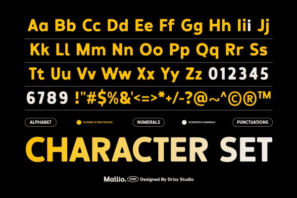 Mallio – Rounded Modern Display Font