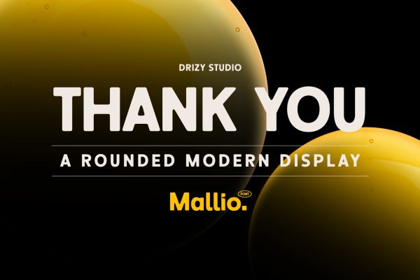 Mallio – Rounded Modern Display Font