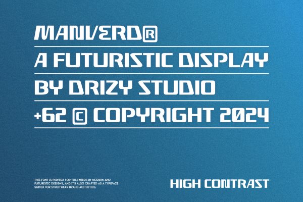 Manverd – Futuristic Display Font