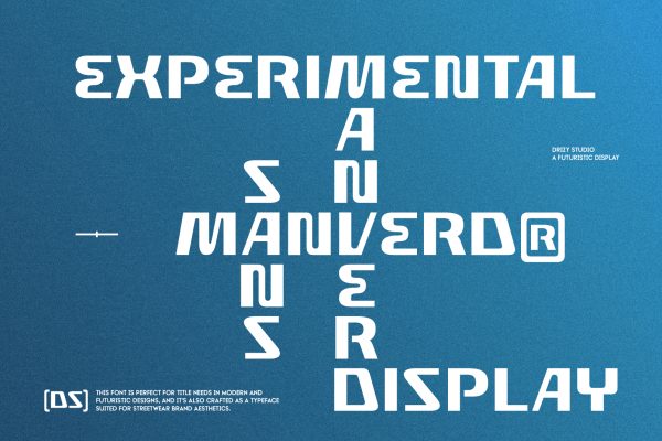 Manverd – Futuristic Display Font