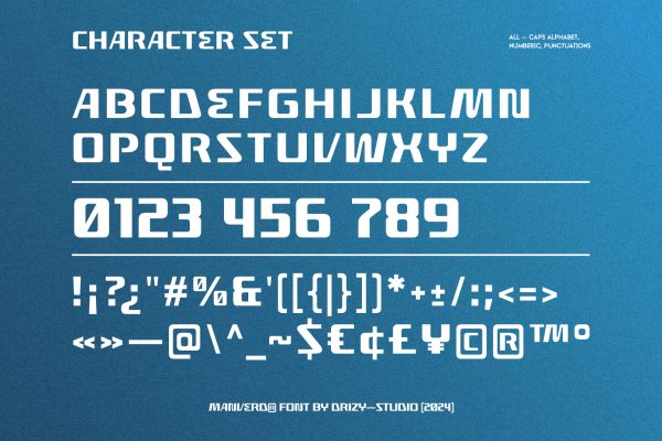 Manverd – Futuristic Display Font