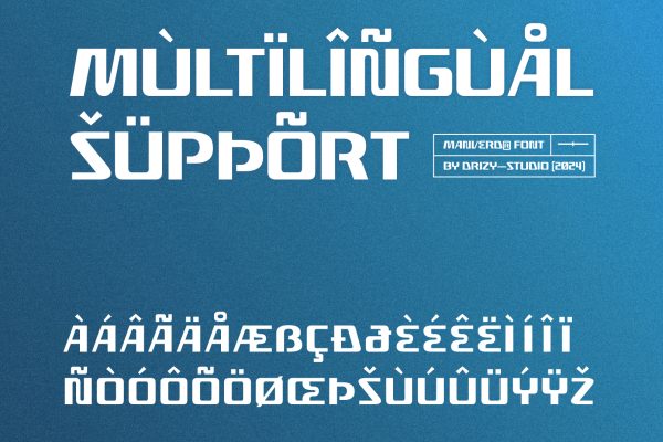 Manverd – Futuristic Display Font