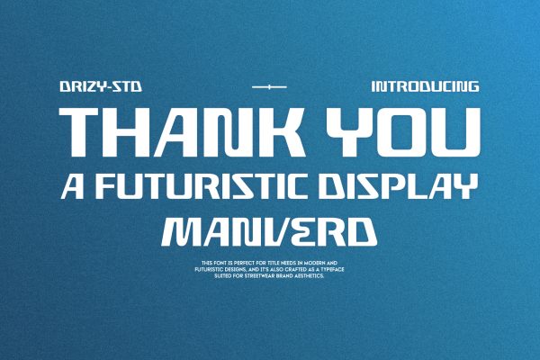 Manverd – Futuristic Display Font