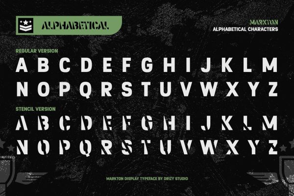 Markton – Modern Stencil Typeface