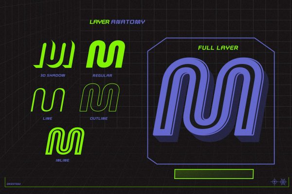 Mc Fredy – Layered Techno Font