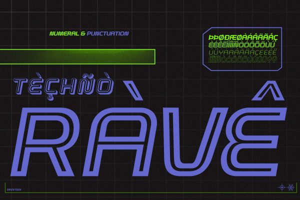 Mc Fredy – Layered Techno Font