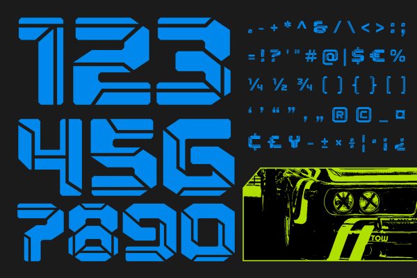 Megawon – Futuristic Modern Sport Font